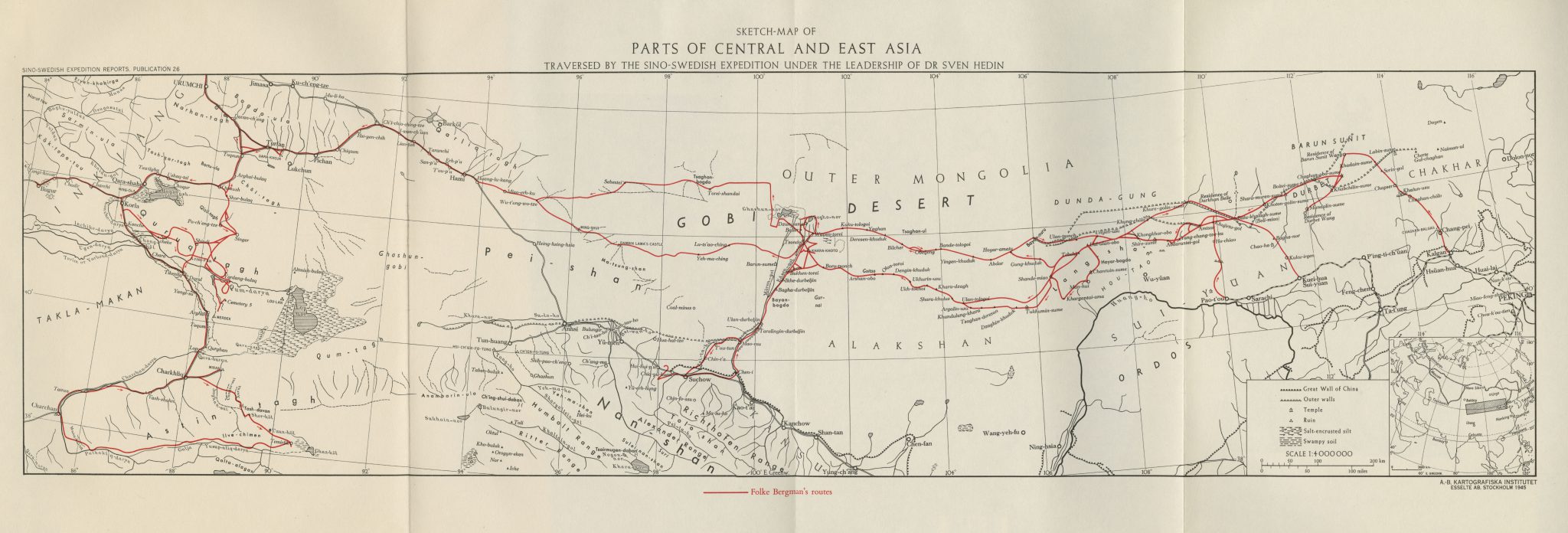 Sketch-Map of Parts of Central Asia and East Asia 1945
