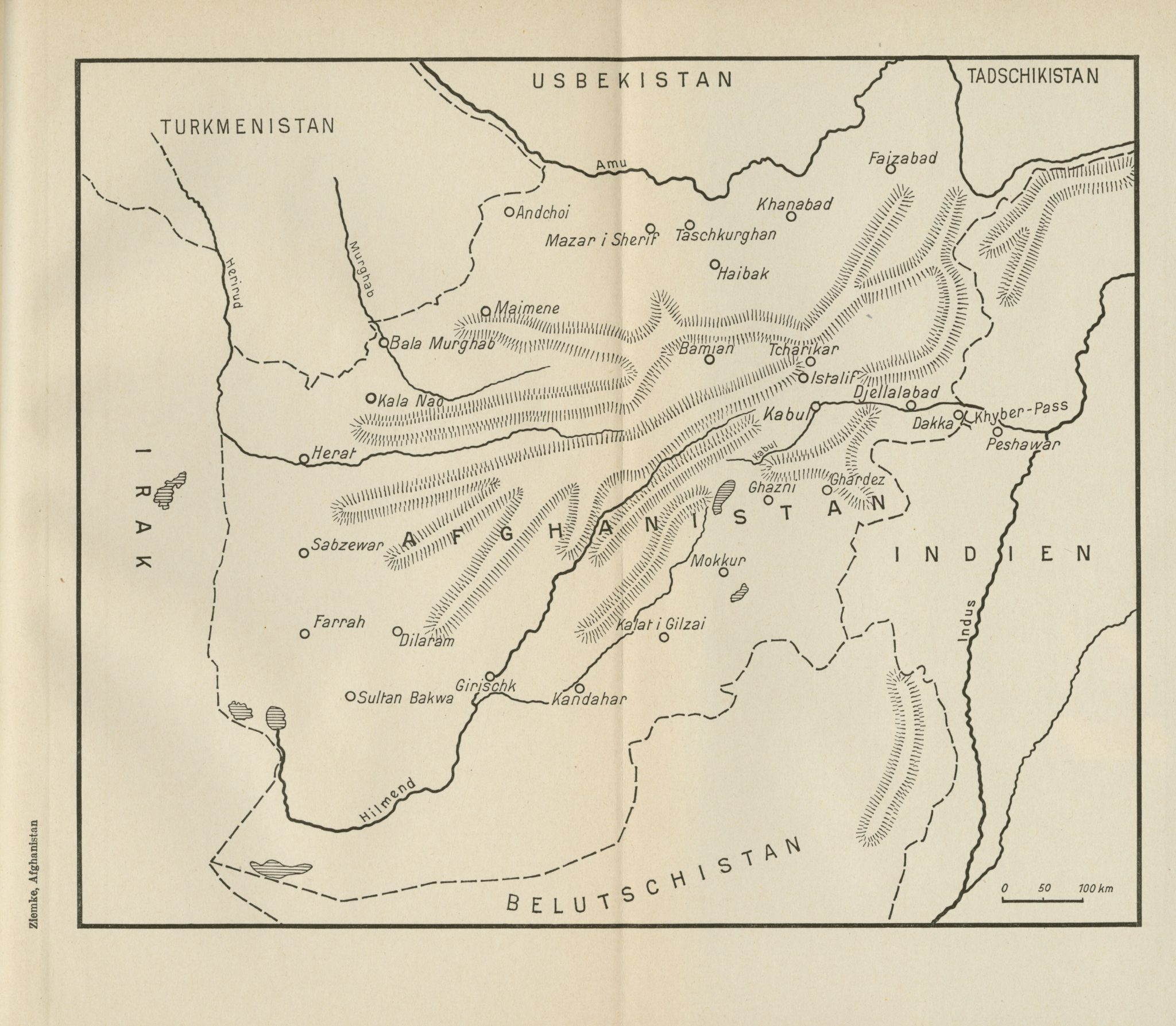 TRV038Ms Map of Afghanistan 1939