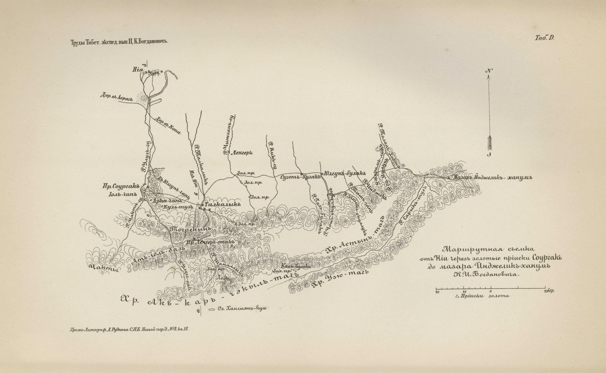 Route survey of Niya, the Sorgak gold mines and Mazar Injelik Khanum 1892